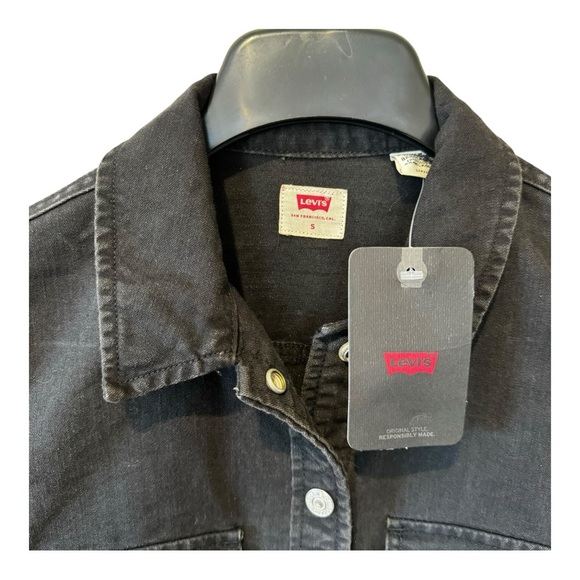 NWT Levi’s Ellie Denim Dress Black Rose S - Picture 4 of 6